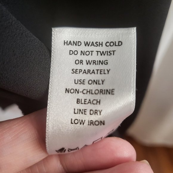 Roaman's Black Sheer A Line Midi Dress With Bell Sleeves - Picture 11 of 11